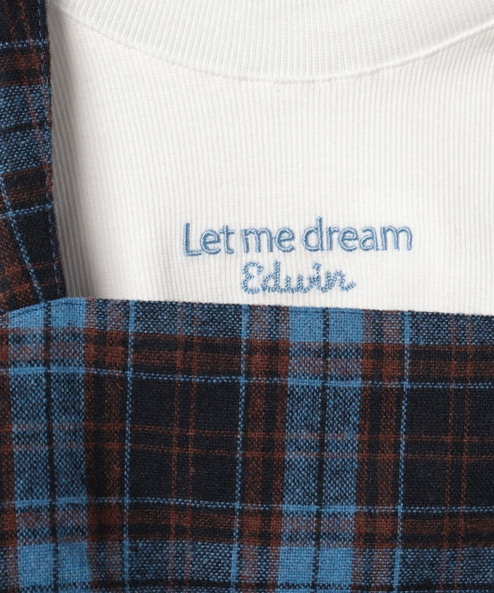 エドウィン EDWIN 22AWチェックキャミスタンドカラー POコンビ 788422B ブルー