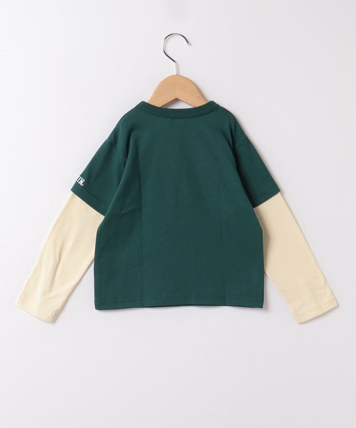エドウィン EDWIN 22AW フェイクレイヤードTEE  718606B グリーン