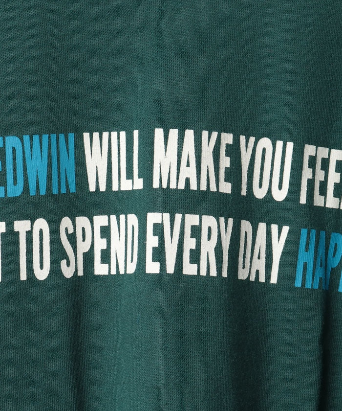 エドウィン EDWIN 22AW フェイクレイヤードTEE  718606B グリーン