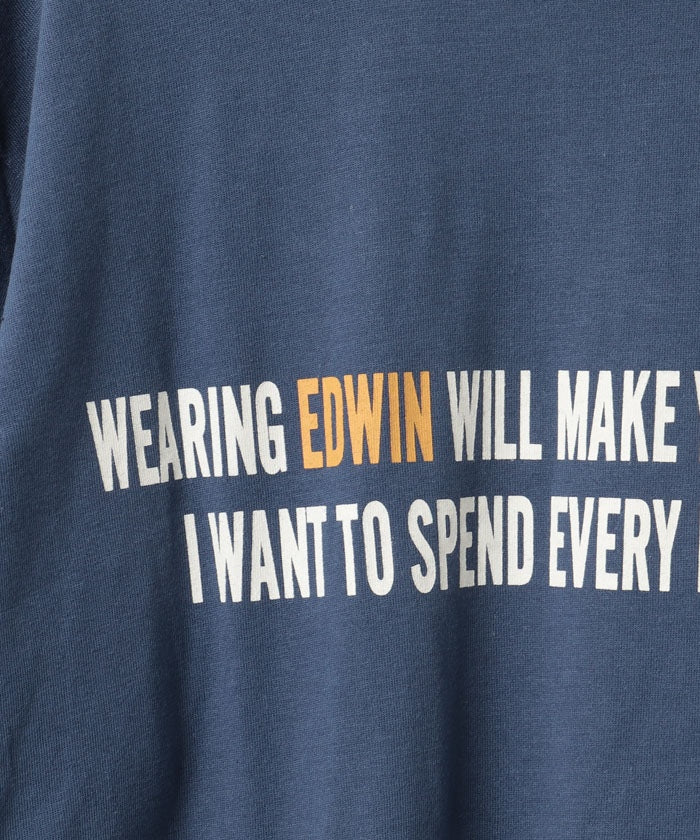 エドウィン EDWIN 22AW フェイクレイヤードTEE  718606B ブルー
