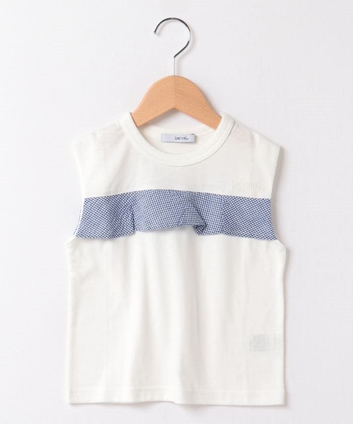 エドウィン EDWIN 21SS フロントフリルノースリーブ TEE 788406B ネイビー,ホワイト
