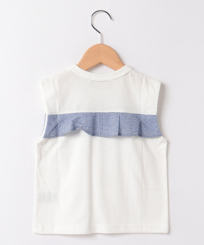 エドウィン EDWIN 21SS フロントフリルノースリーブ TEE 788406B ネイビー