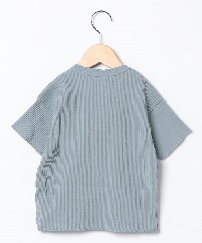 エドウィン EDWIN H/S HENRY NECK RIB TGRAYISH BLUE