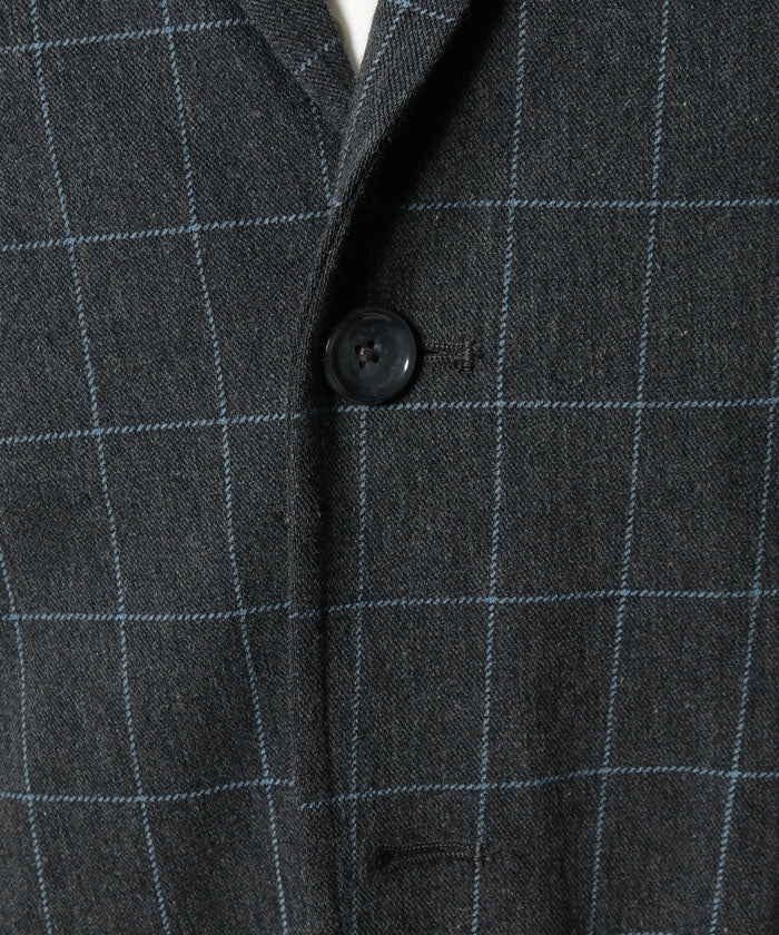 エドウィン EDWIN #デニスラTAILOREDJACKET GRAYウィンドーペン