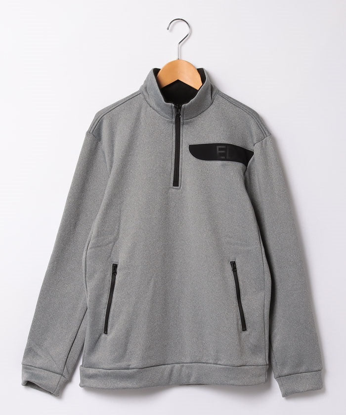 エドウィン EDWIN #EDWIN GOLF HALF ZIP MIDLER GRAY,グレー