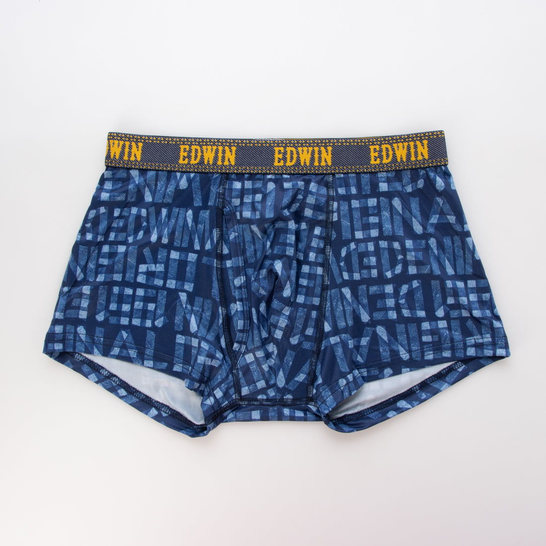 エドウィン EDWIN ポリエステルベア天竺 前開きプリントボクサーブリーフ 【返品不可商品】 （テープロゴ） テープロゴ