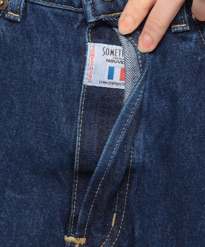 エドウィン EDWIN #SOMETHING WーFRONT   ROOMY SLIM STONEWAS