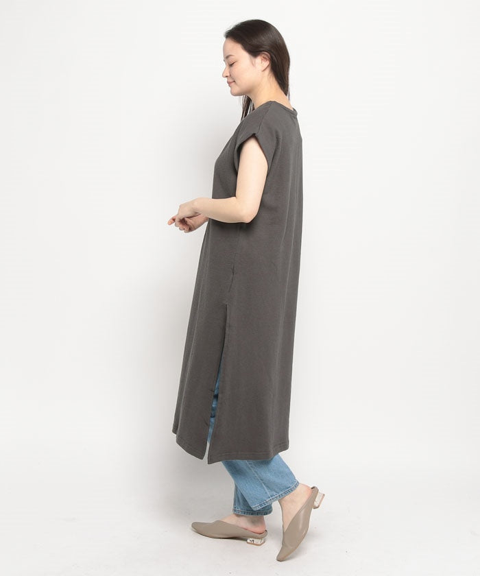 エドウィン EDWIN KEY NECK ONEPIECE   CHARCOAL