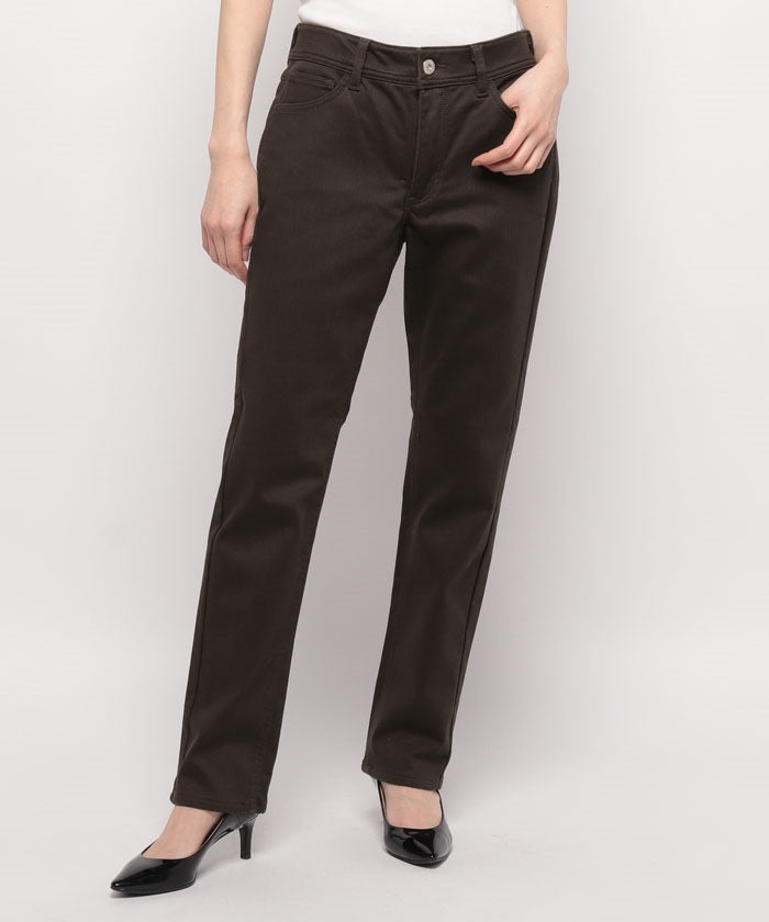 エドウィン EDWIN # ED LADIES INB BF    ユッタリストレート ヘリンボン 1,ブラウン