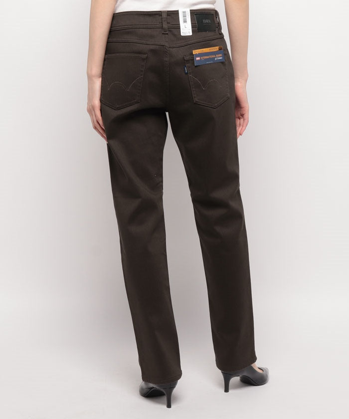 エドウィン EDWIN # ED LADIES INB BF    ユッタリストレート ヘリンボン 1