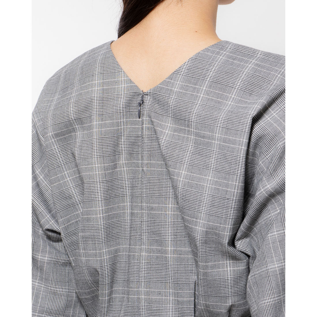 エディスト クローゼット EDIST. CLOSET グレンチェックワンピース グレー