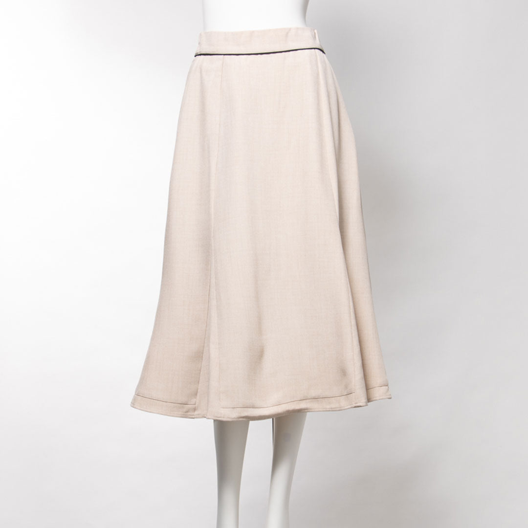 エディスト クローゼット EDIST. CLOSET パイピングマーメイドスカート,ベージュ