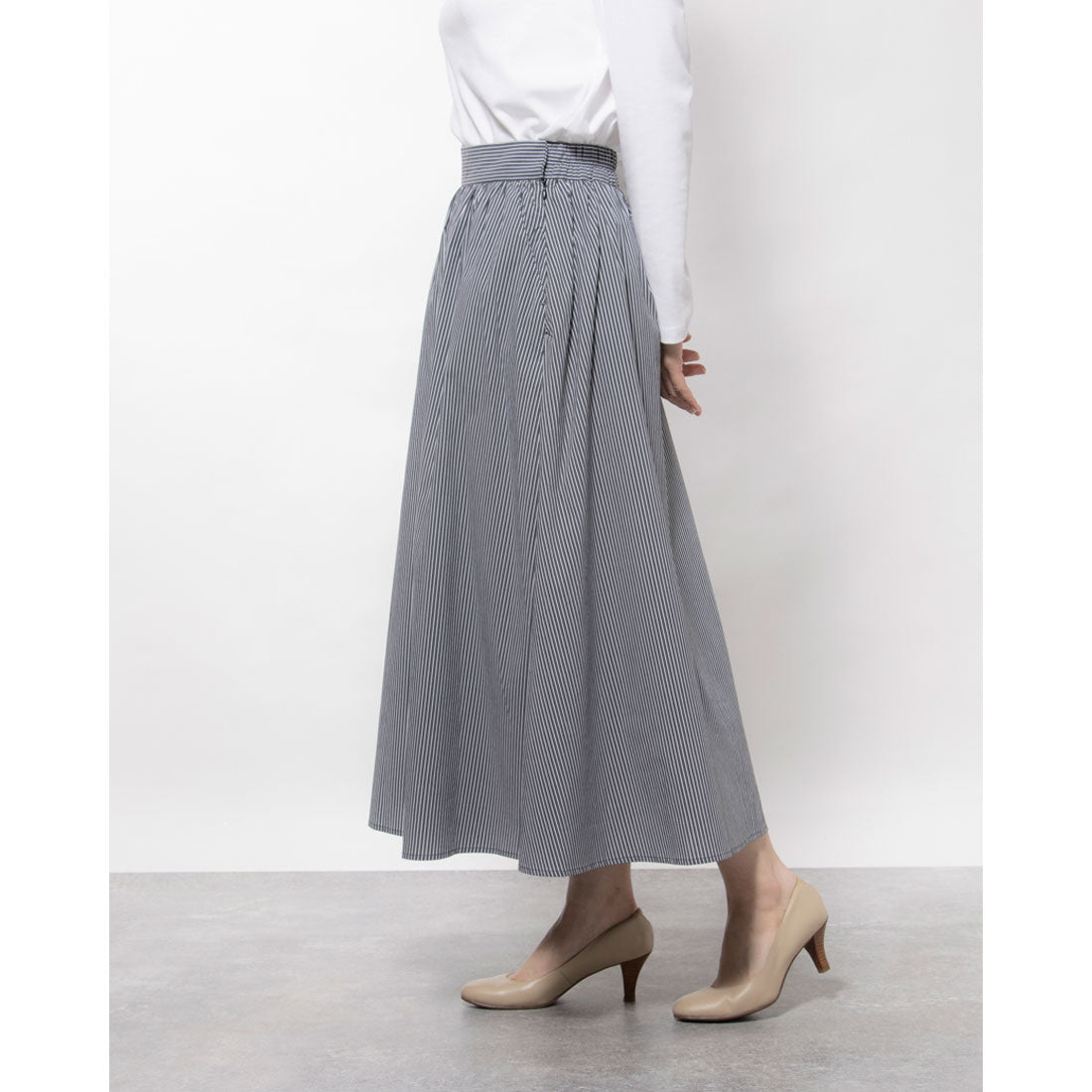 エディスト クローゼット EDIST. CLOSET ストライプフレアースカート