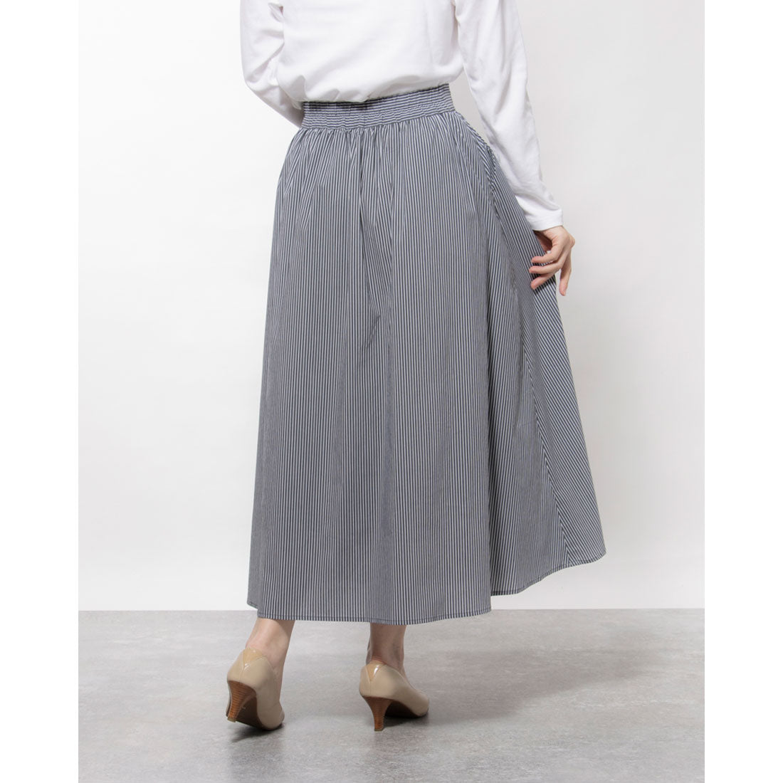 エディスト クローゼット EDIST. CLOSET ストライプフレアースカート