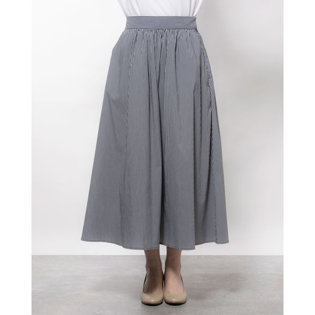 エディスト クローゼット EDIST. CLOSET ストライプフレアースカート