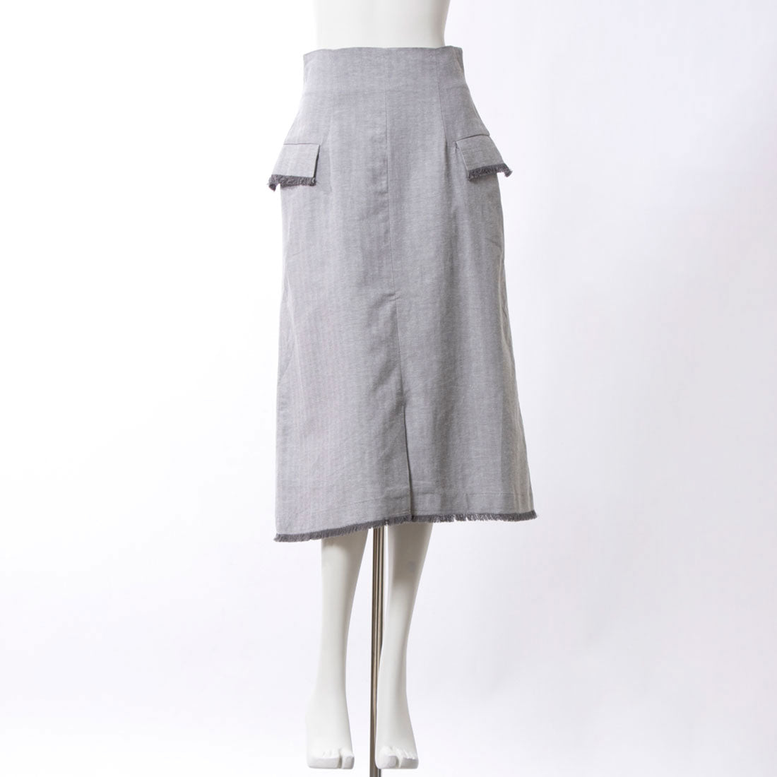 エディスト クローゼット EDIST. CLOSET パープルグレータイトスカート,グレー