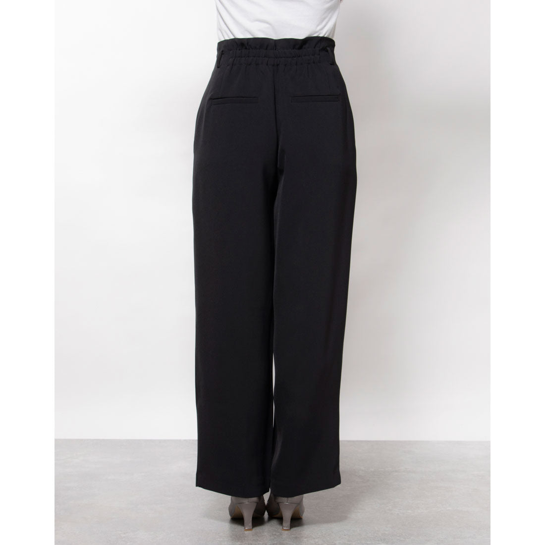 エディスト クローゼット EDIST. CLOSET センタープレスブラックストレートパンツ