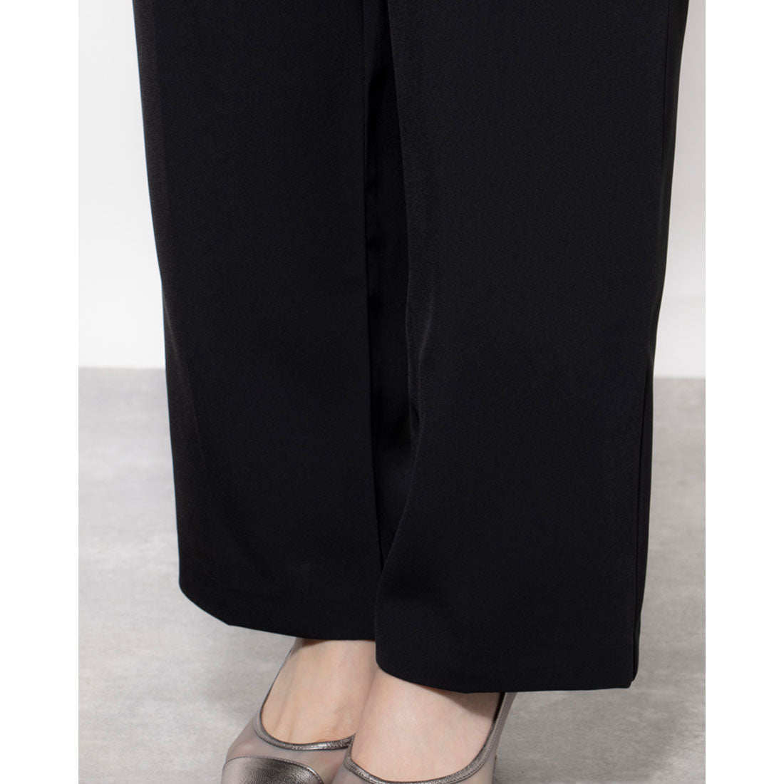 エディスト クローゼット EDIST. CLOSET センタープレスブラックストレートパンツ