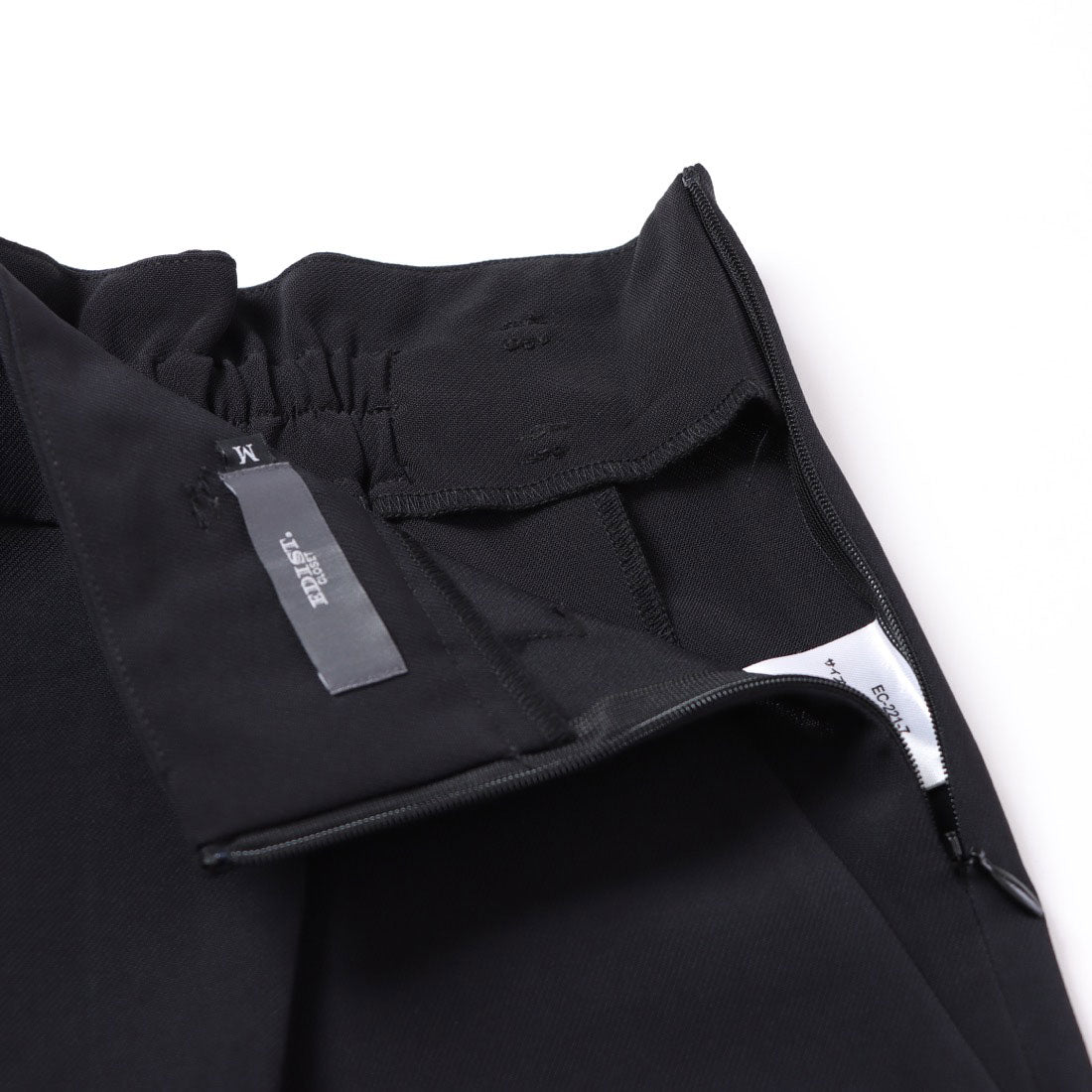 エディスト クローゼット EDIST. CLOSET センタープレスブラックストレートパンツ