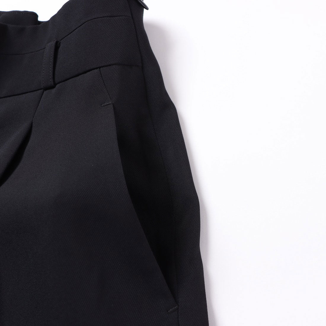 エディスト クローゼット EDIST. CLOSET センタープレスブラックストレートパンツ