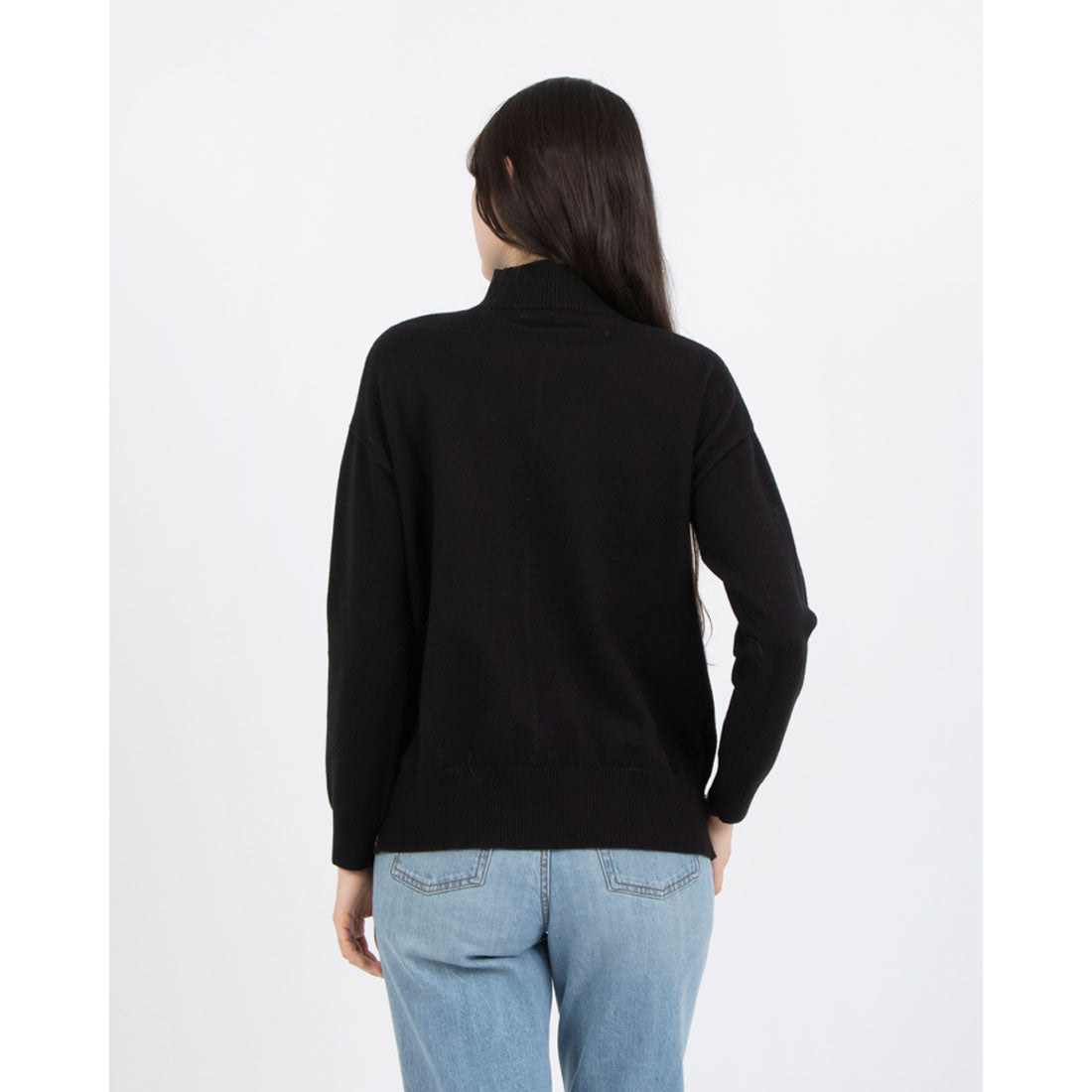 EGLANTINE Snap Pullover High Neck Knit