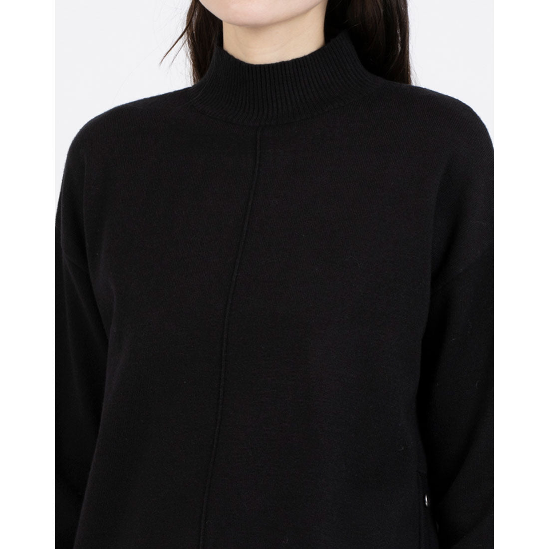 EGLANTINE Snap Pullover High Neck Knit