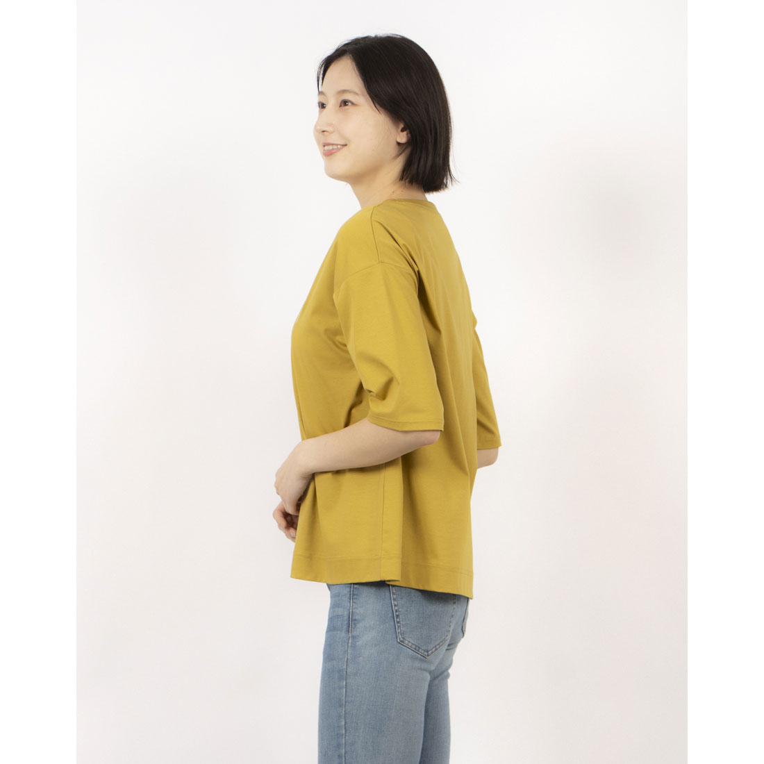 エグランティーヌ EGLANTINE バイオスムース ロゴ刺繍5分袖Tシャツ （ネイビー） ネイビー