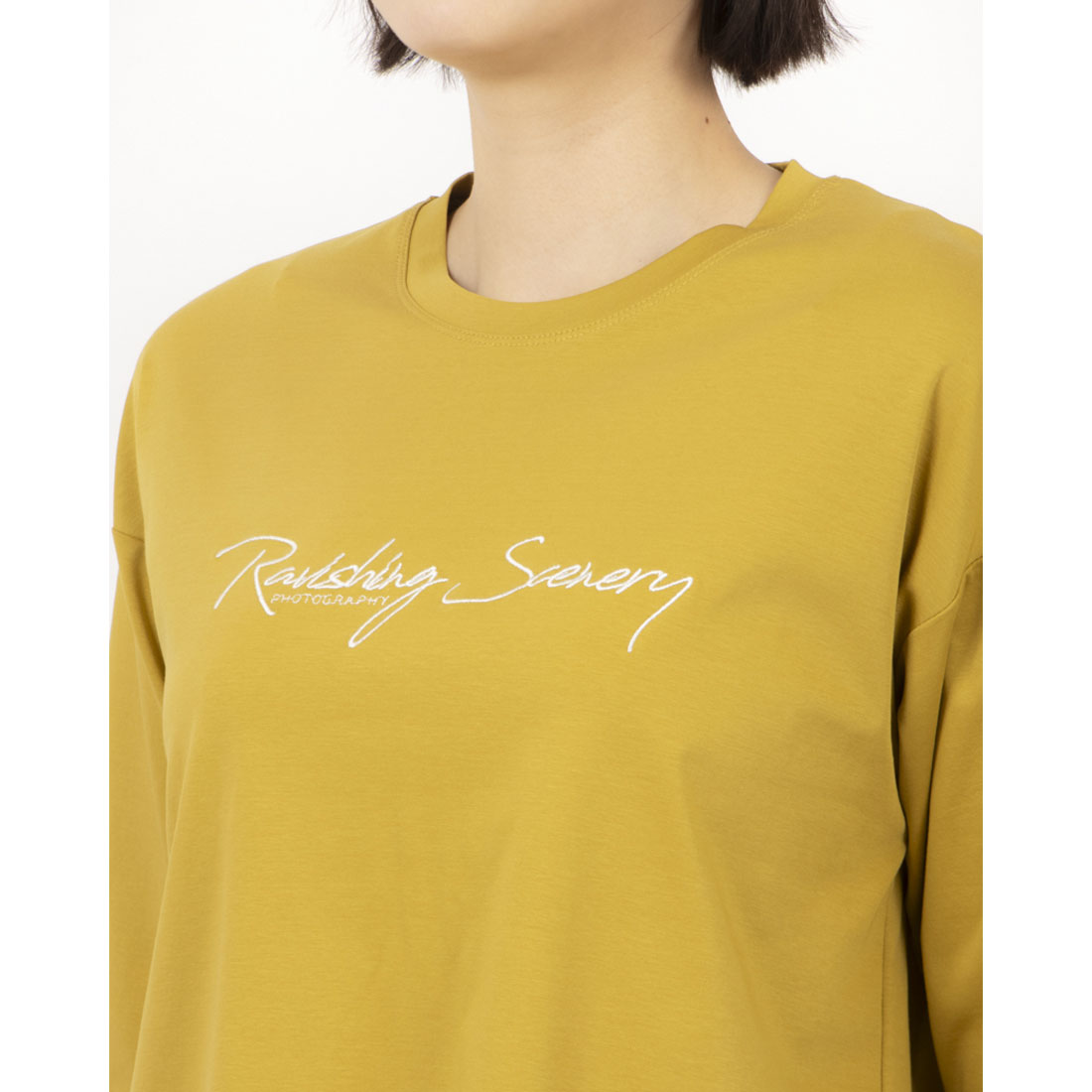 エグランティーヌ EGLANTINE バイオスムース ロゴ刺繍5分袖Tシャツ （ネイビー） ネイビー