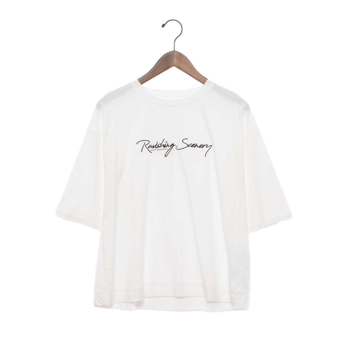 エグランティーヌ EGLANTINE バイオスムース ロゴ刺繍5分袖Tシャツ （オフホワイト） オフホワイト