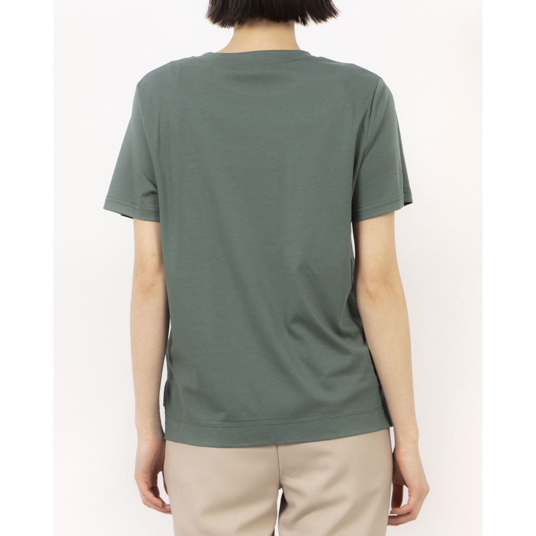 エグランティーヌ EGLANTINE ローズペトール加工 CHEREパイルロゴ半袖Tシャツ （キャメル） キャメル