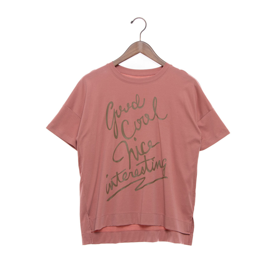 エグランティーヌ EGLANTINE でかロゴプリント半袖Tシャツ【日本製】 （ローズ） ローズ