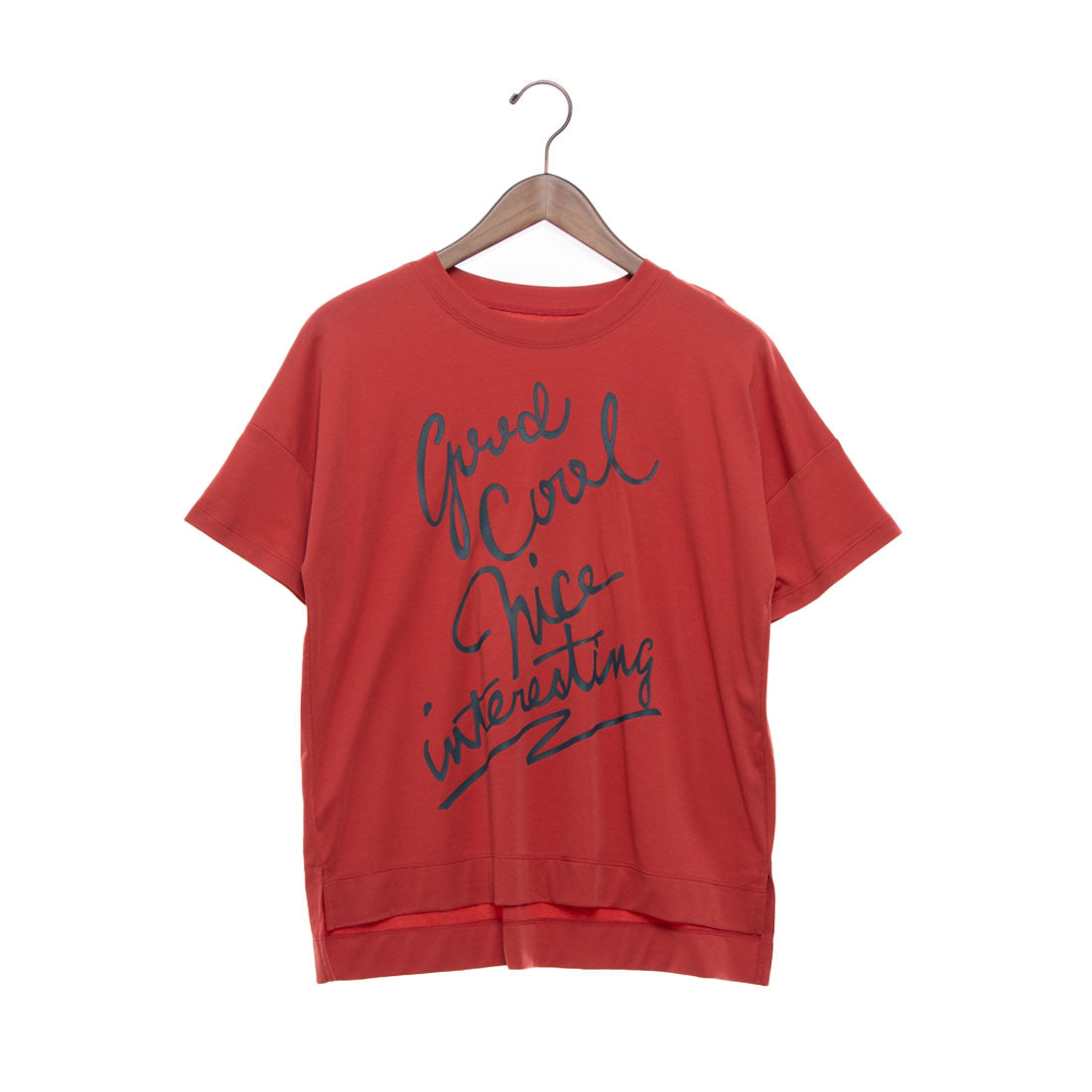 エグランティーヌ EGLANTINE でかロゴプリント半袖Tシャツ【日本製】 （レッド） レッド