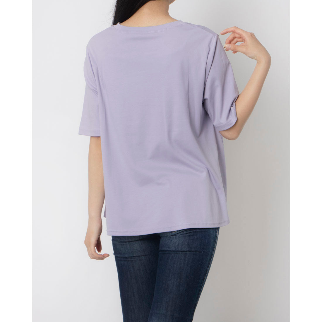 エグランティーヌ EGLANTINE ロゴプリントAライン半袖Tシャツ【日本製】 （ラベンダー） ラベンダー