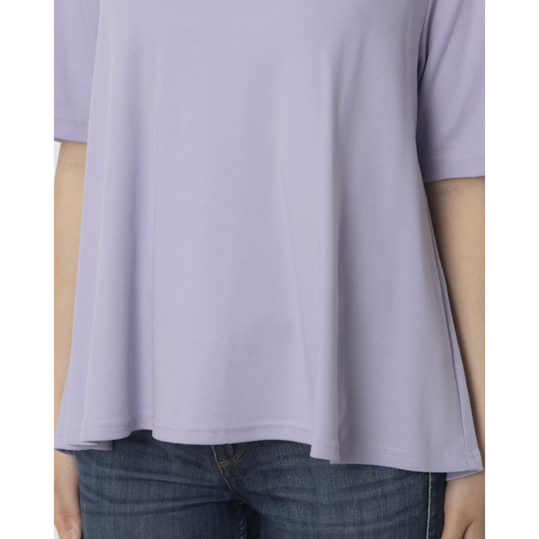 エグランティーヌ EGLANTINE ロゴプリントAライン半袖Tシャツ【日本製】 （ラベンダー） ラベンダー