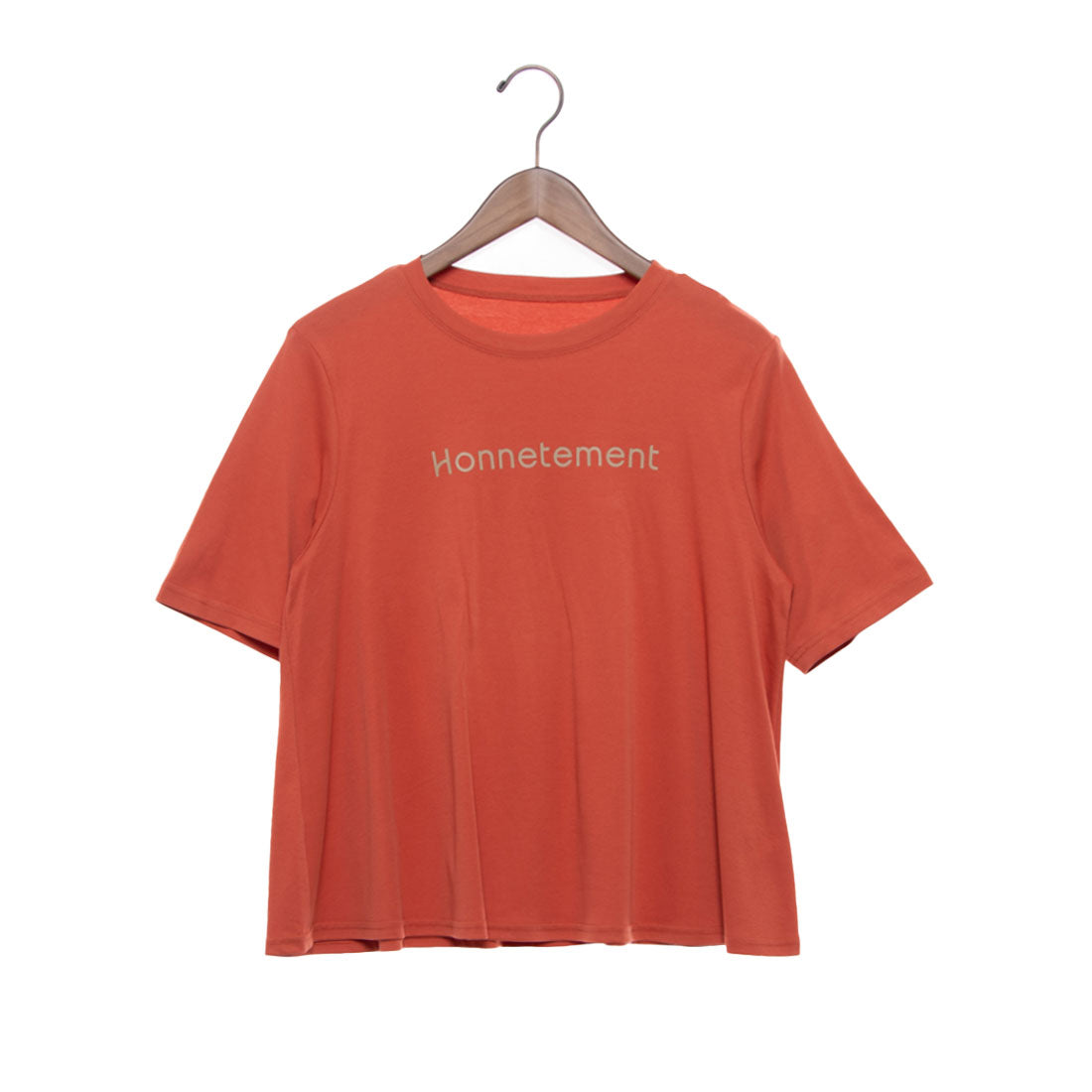 エグランティーヌ EGLANTINE ロゴプリントAライン半袖Tシャツ【日本製】 （オレンジ） オレンジ