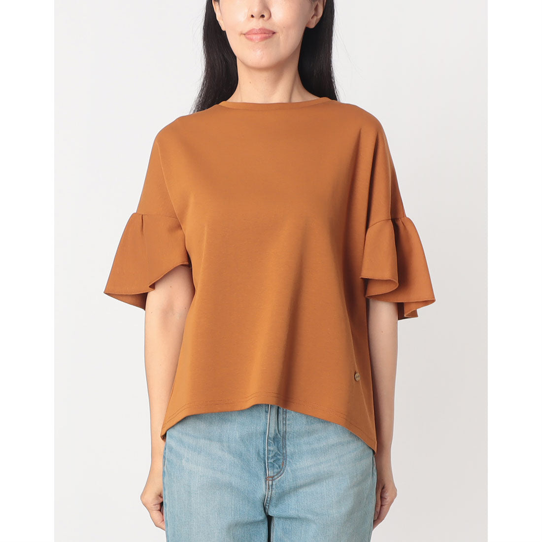 エグランティーヌ EGLANTINE バックフリル半袖カットソー （グリーン） グリーン