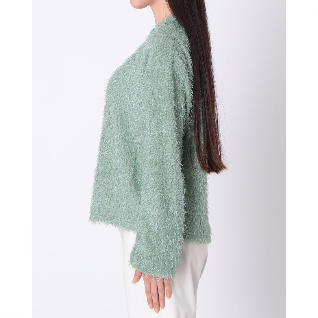エグランティーヌ EGLANTINE シャギーカットソートップス （ブラック） ブラック