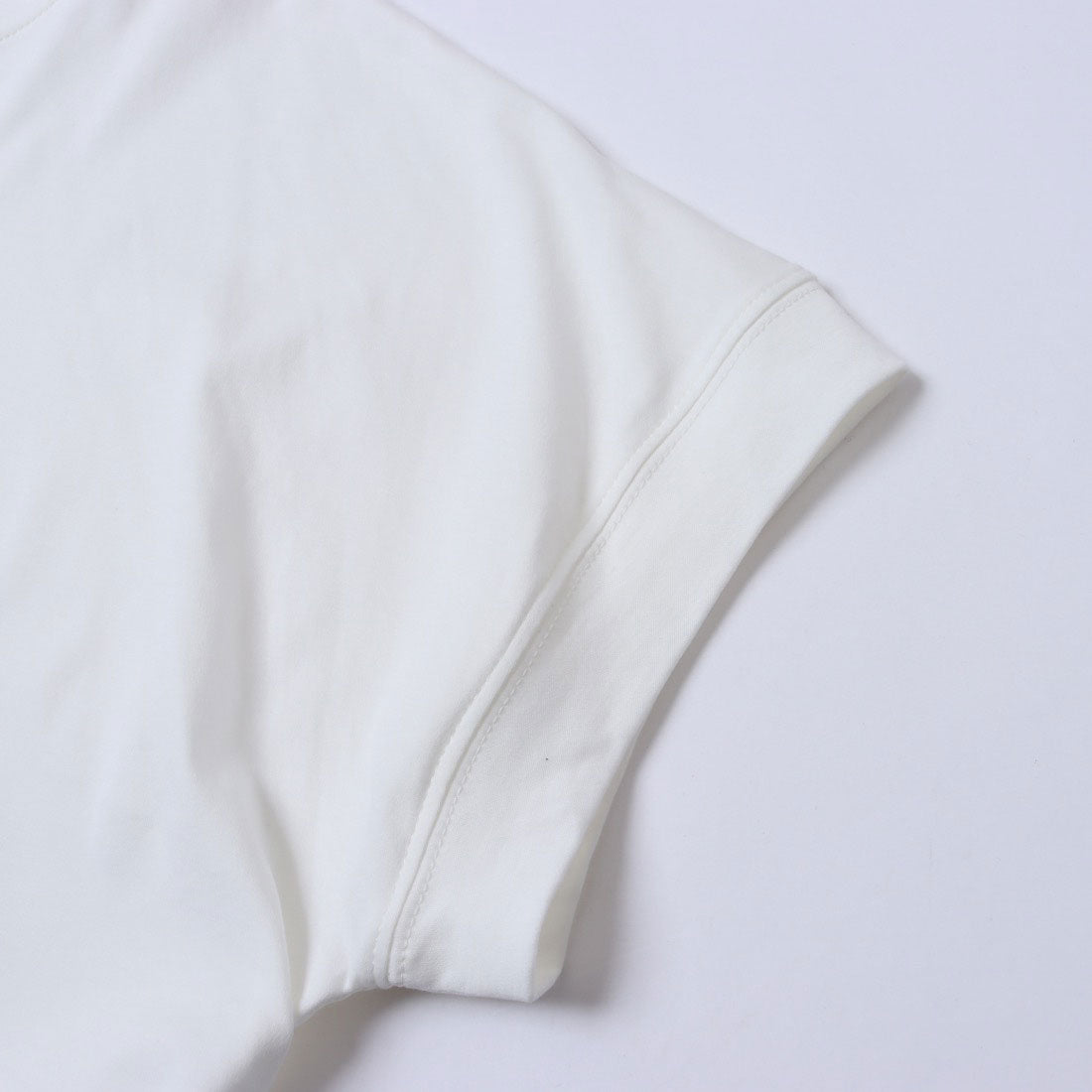 エグランティーヌ EGLANTINE レースロゴ刺繍半袖Tシャツ【日本製】ローズペトール （ブルー） ブルー