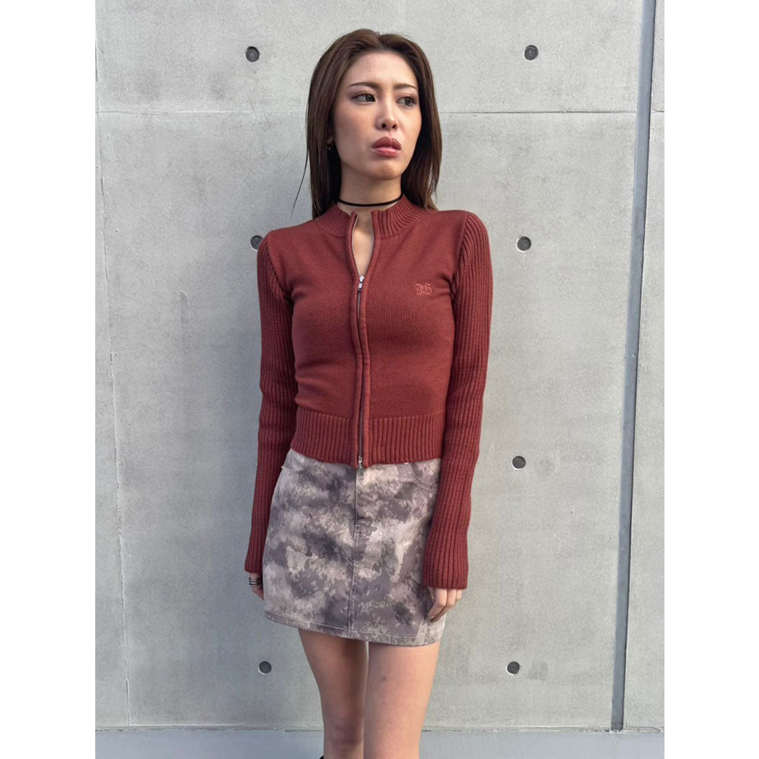 エゴイスト EGOIST 2パターン編地デザインニットTOP （BROWN） BROWN