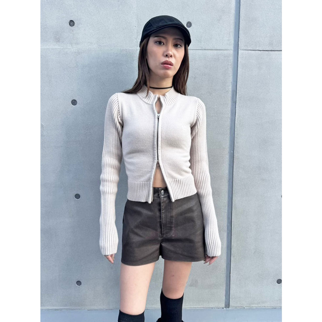 エゴイスト EGOIST 2パターン編地デザインニットTOP （BEIGE） BEIGE