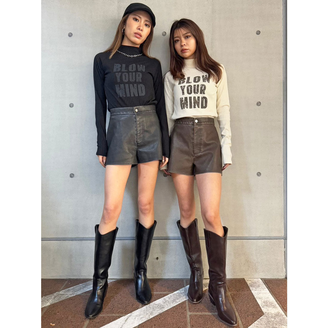 エゴイスト EGOIST ヴィンテージ風フェイクレザーショートパンツ （BLACK） BLACK