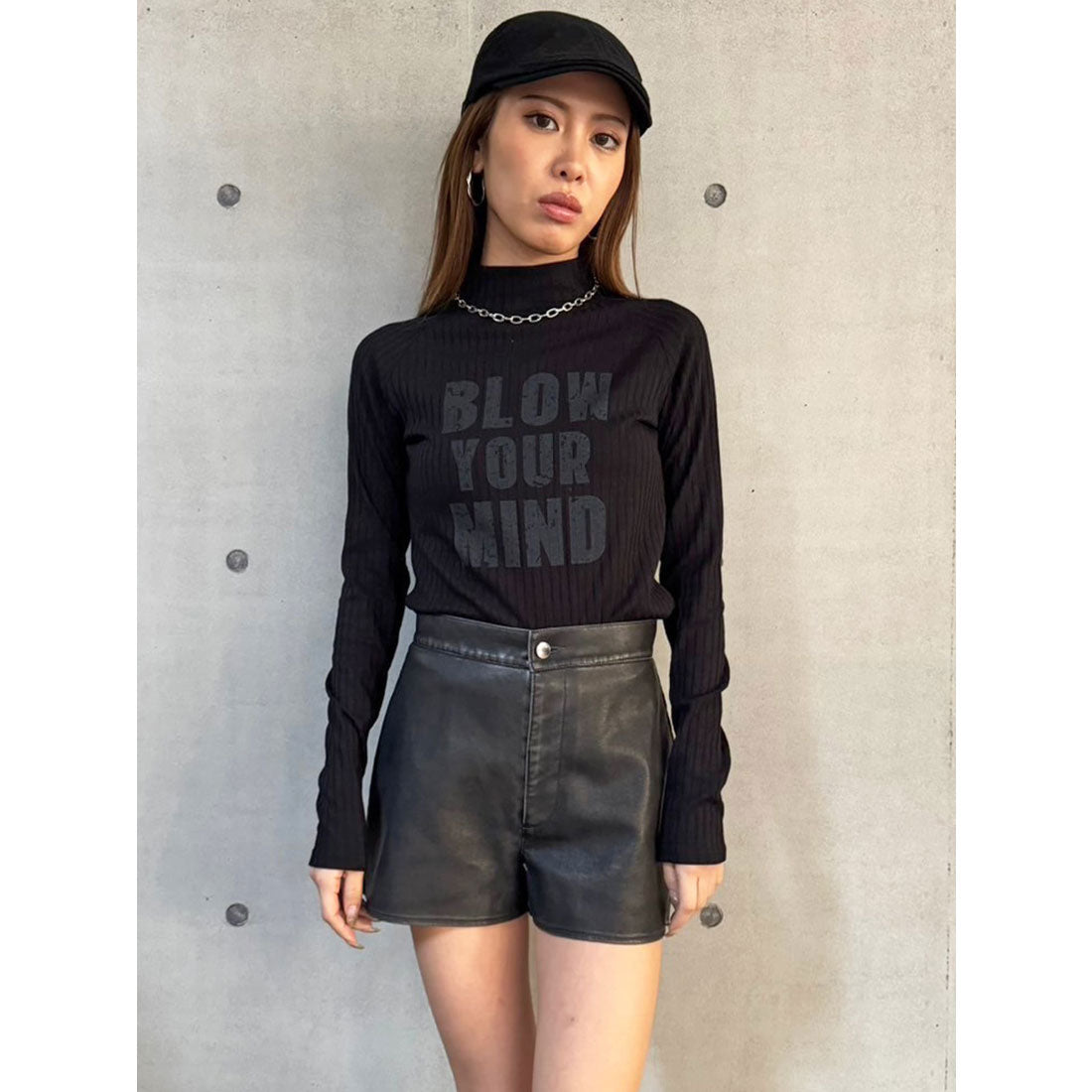エゴイスト EGOIST ヴィンテージ風フェイクレザーショートパンツ （BLACK） BLACK