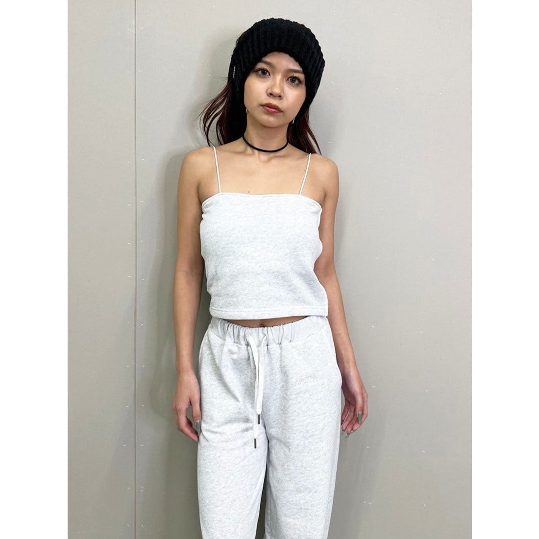 エゴイスト EGOIST ロゴ刺繍スウェットキャミトップ （L/GRAY） L/GRAY