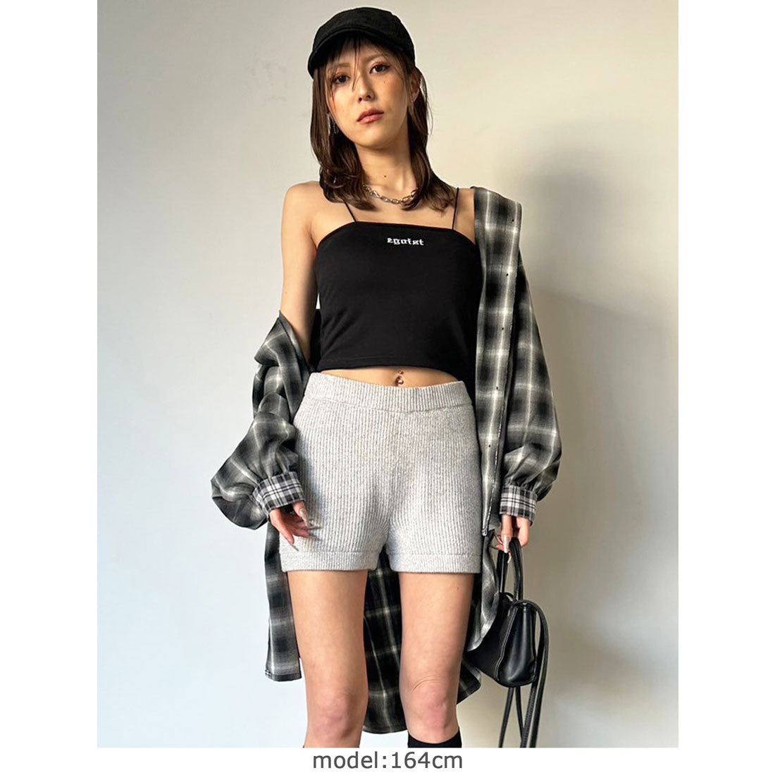 エゴイスト EGOIST ロゴ刺繍スウェットキャミトップ （BLACK） BLACK