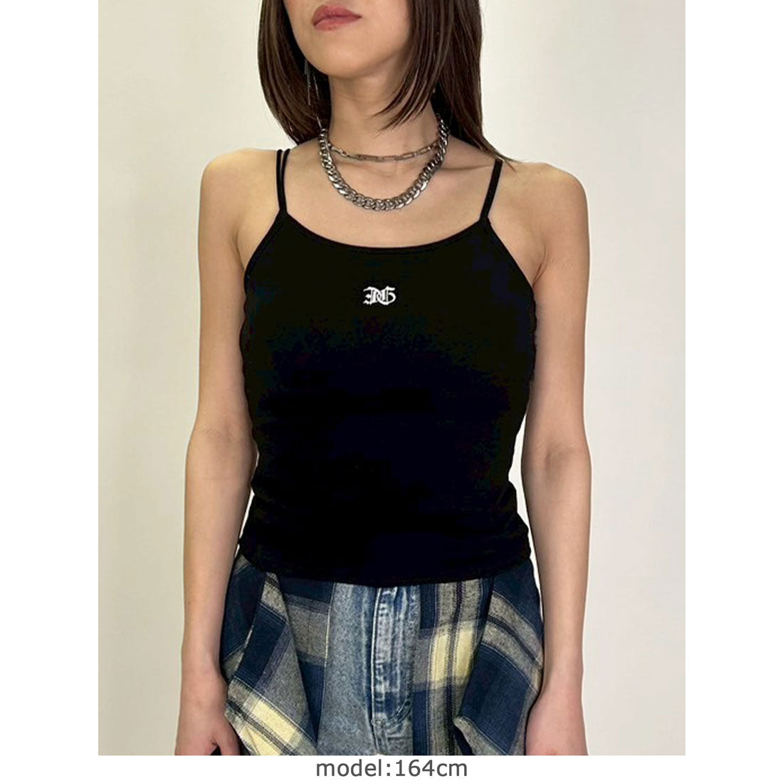 エゴイスト EGOIST ロゴ刺繍キャミトップ （BLACK） BLACK