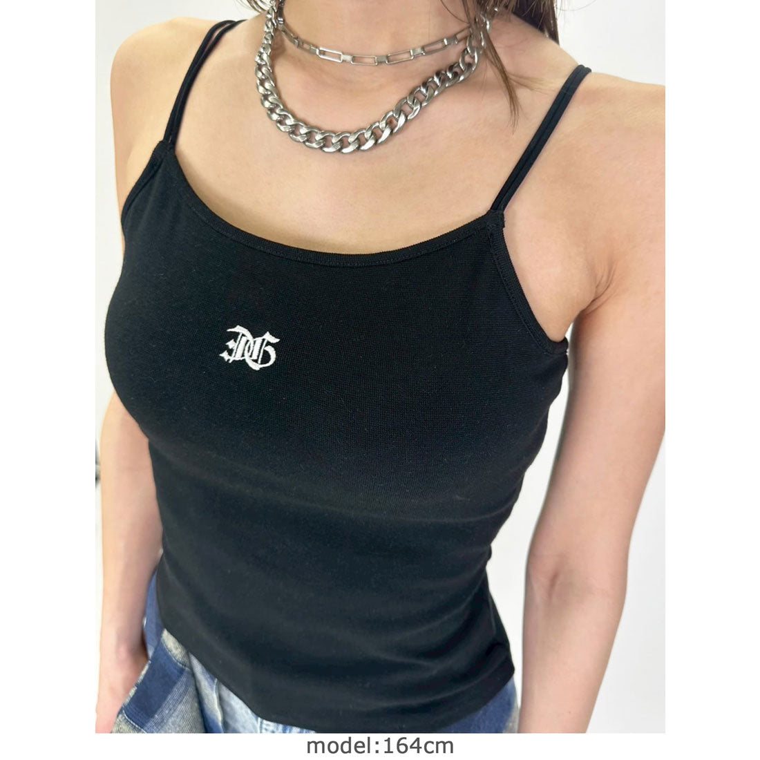 エゴイスト EGOIST ロゴ刺繍キャミトップ （BLACK） BLACK