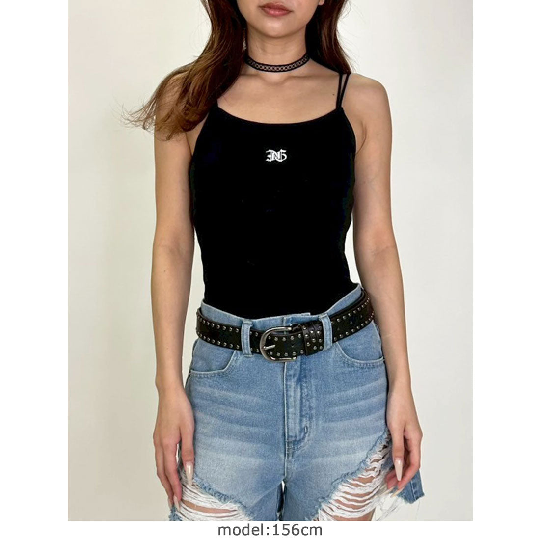 エゴイスト EGOIST ロゴ刺繍キャミトップ （BLACK） BLACK