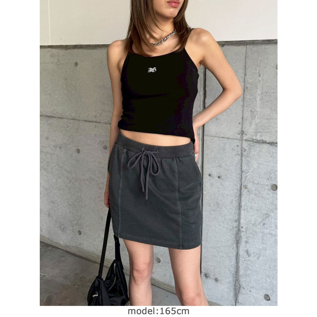 エゴイスト EGOIST ロゴ刺繍キャミトップ （BLACK） BLACK