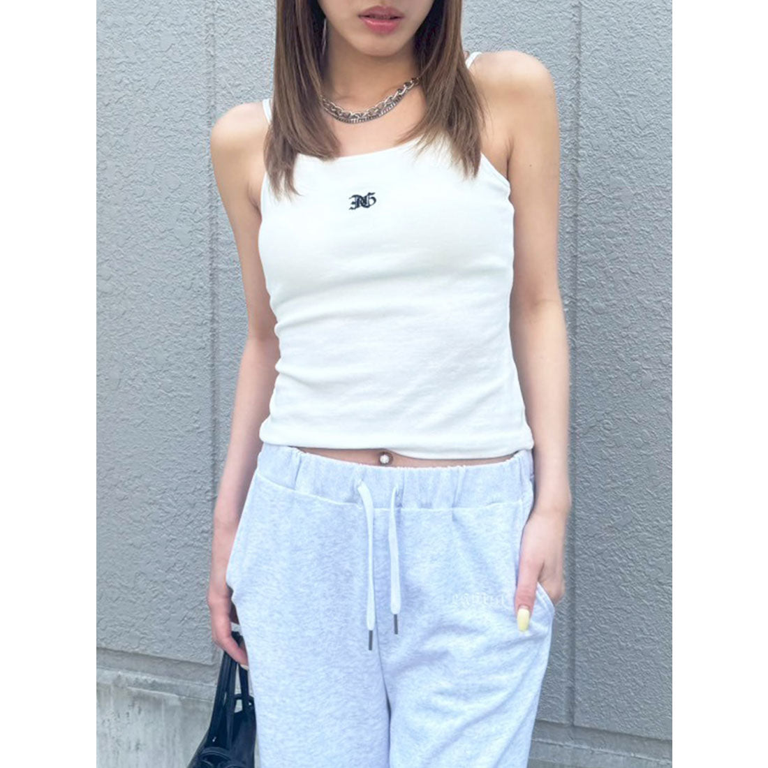 エゴイスト EGOIST ロゴ刺繍キャミトップ （WHITE） WHITE