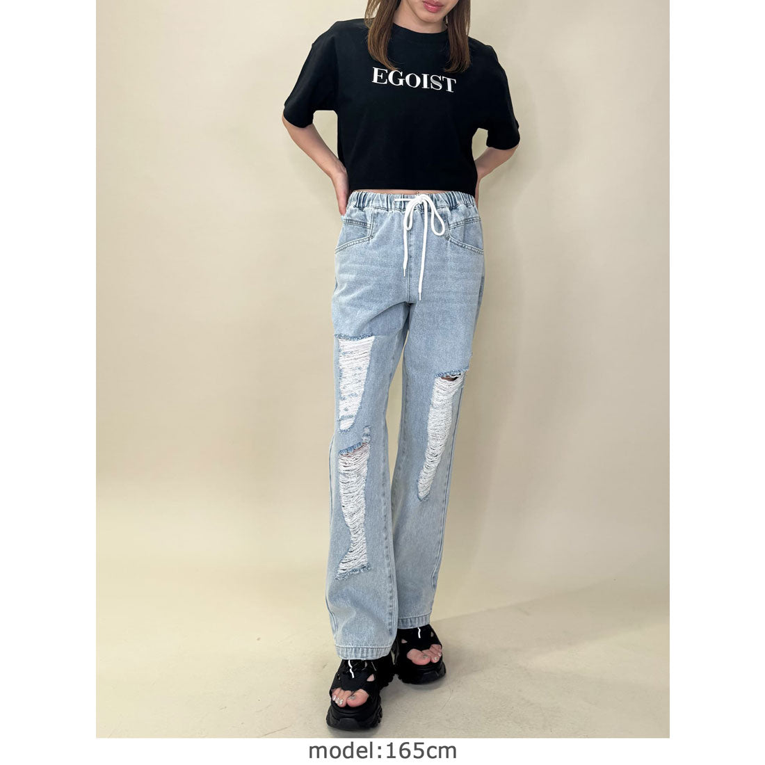 エゴイスト EGOIST EGOIST刺繍Tシャツ （BLACK） BLACK